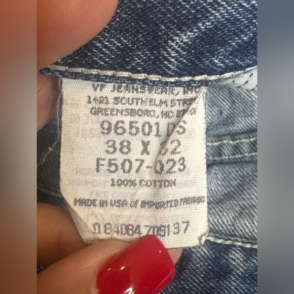 Wrangler 96501DS Jeans Mens 38x32 USA Made Vintage Straight Leg Blue Denim - Picture 8 of 8